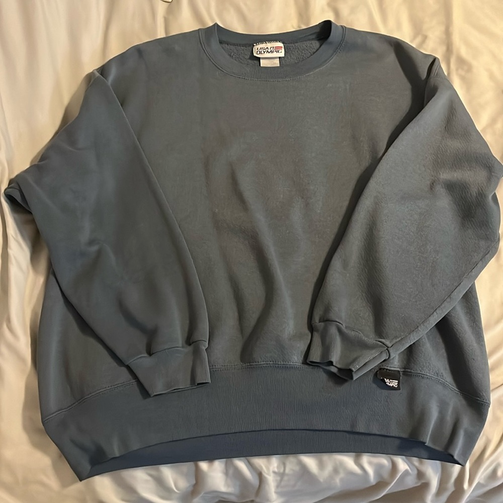 Blue plain crewneck